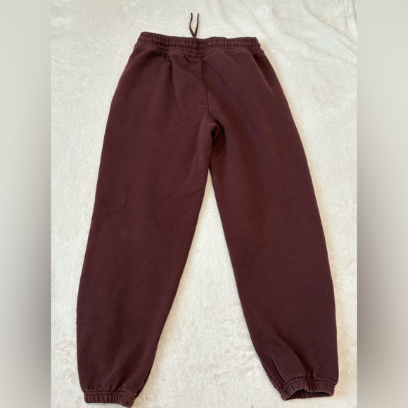 Athleta Women’s Easy Fleece Joggers Mid Rise Sweatpants Burgundy - Size XS - Picture 5 of 9